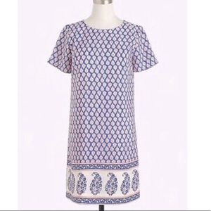 J. Crew lightweight Paisley Shift Dress